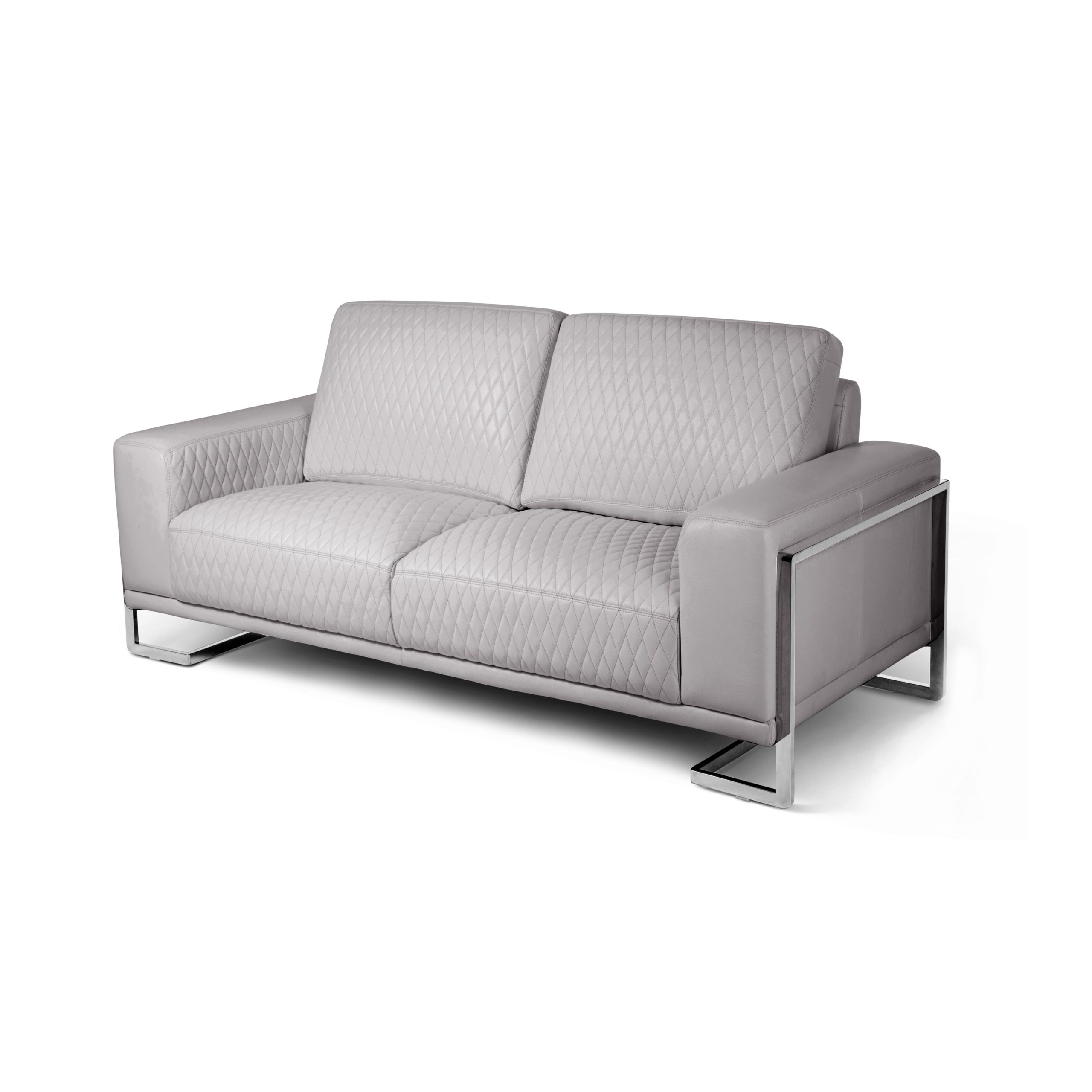 Contemporary Loveseat with Diamond Stitch Quilting Detail